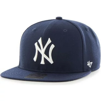 Marinblå snapback platt keps från MLB New York Yankees av 47 Brand