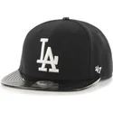 svart-platt-snapback-keps-med-glansande-skarm-mlb-los-angeles-dodgers-fran-47-brand