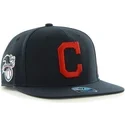 morkbla-platt-snapback-keps-med-cleveland-indians-mlb-sidologo-fran-47-brand