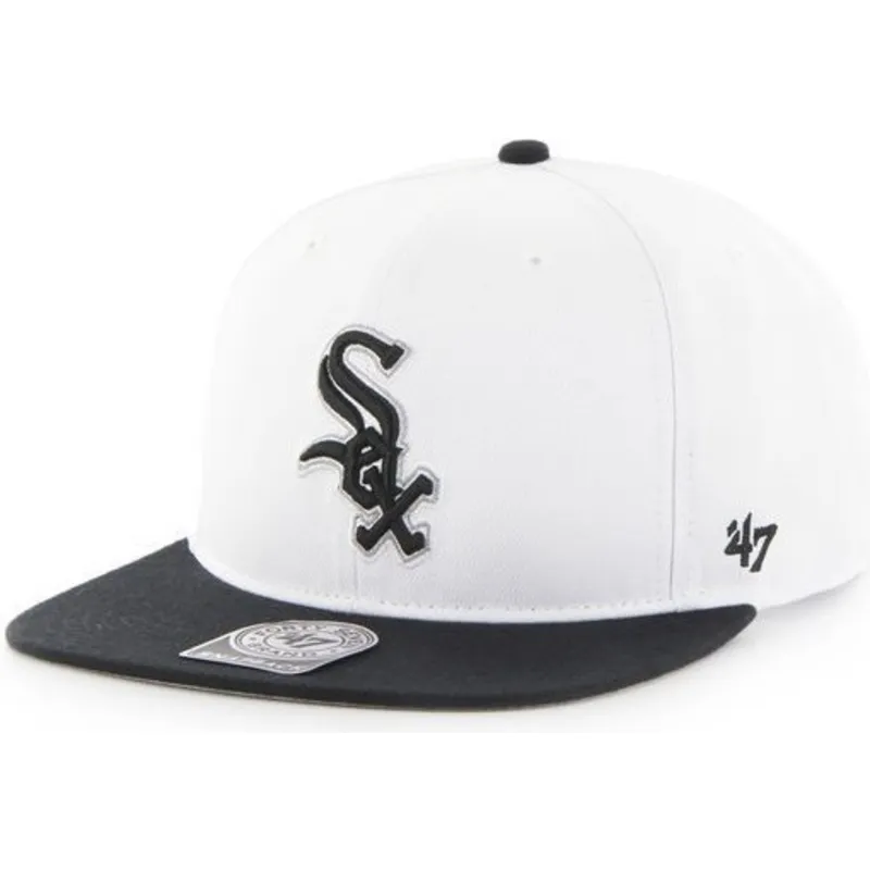 kepsar-plana-vit-snapback-lisa-lateral-fran-chicago-white-sox-mlb-av-47-brand
