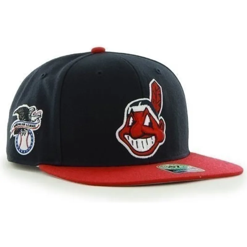 kepsar-plana-marinbla-snapback-lisa-antiguo-fran-cleveland-indians-mlb-av-47-brand