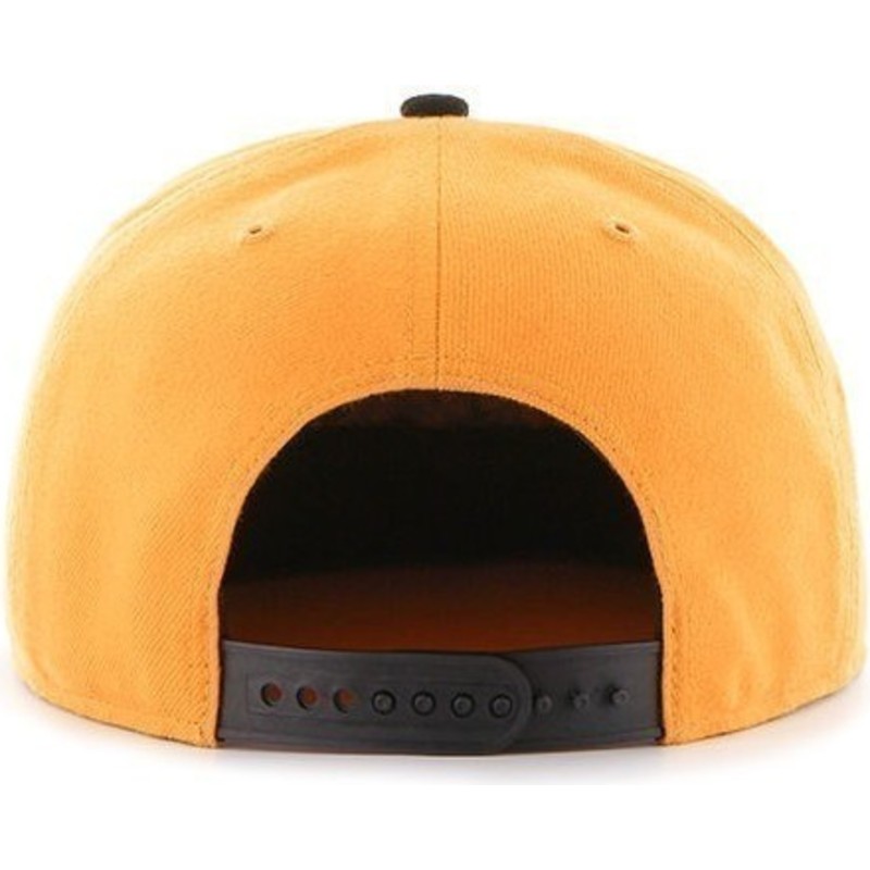 47-brand-flat-brim-side-logo-mlb-pittsburgh-pirates-smooth-yellow-snapback-cap