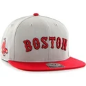 gra-platt-snapback-keps-med-sidologga-av-mlb-boston-red-sox-fran-47-brand