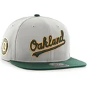 gra-platt-snapback-keps-med-sidologga-for-mlb-oakland-athletics-fran-47-brand