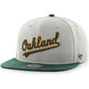 gra-platt-snapback-keps-med-sidologga-for-mlb-oakland-athletics-fran-47-brand