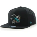 kepsar-plana-svart-snapback-fran-san-jose-sharks-nhl-av-47-brand