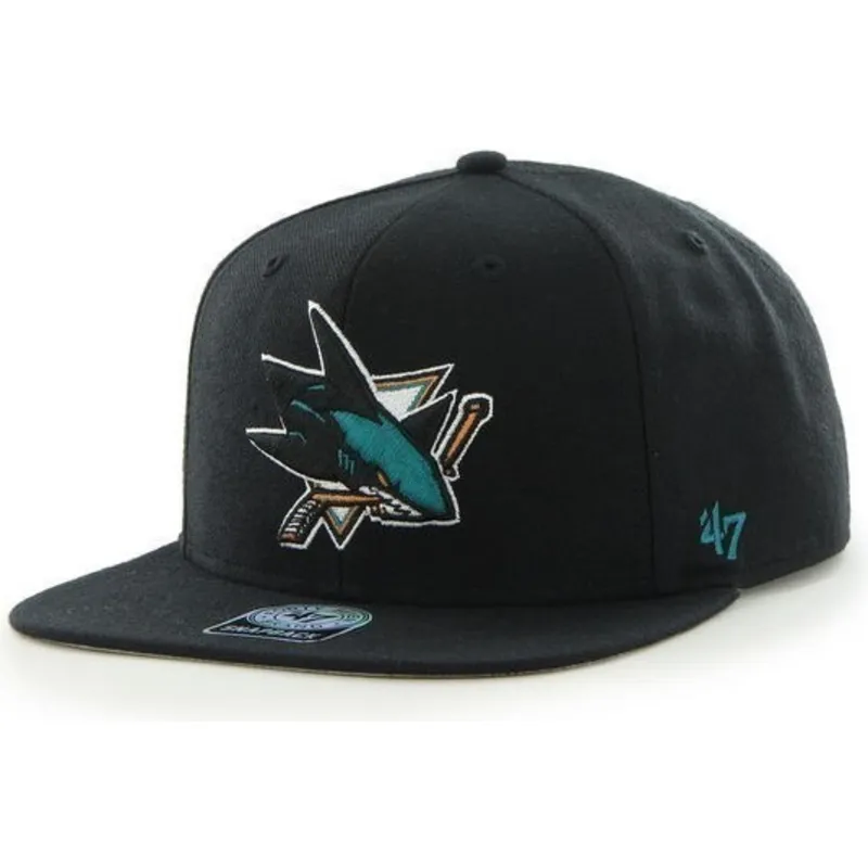 kepsar-plana-svart-snapback-fran-san-jose-sharks-nhl-av-47-brand