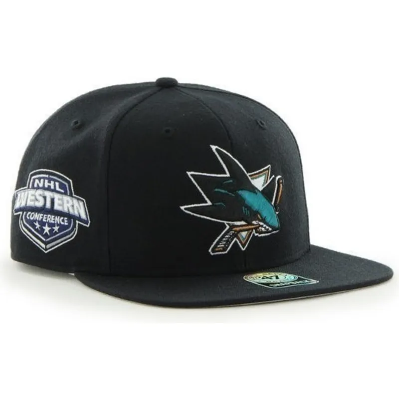 kepsar-plana-svart-snapback-fran-san-jose-sharks-nhl-av-47-brand