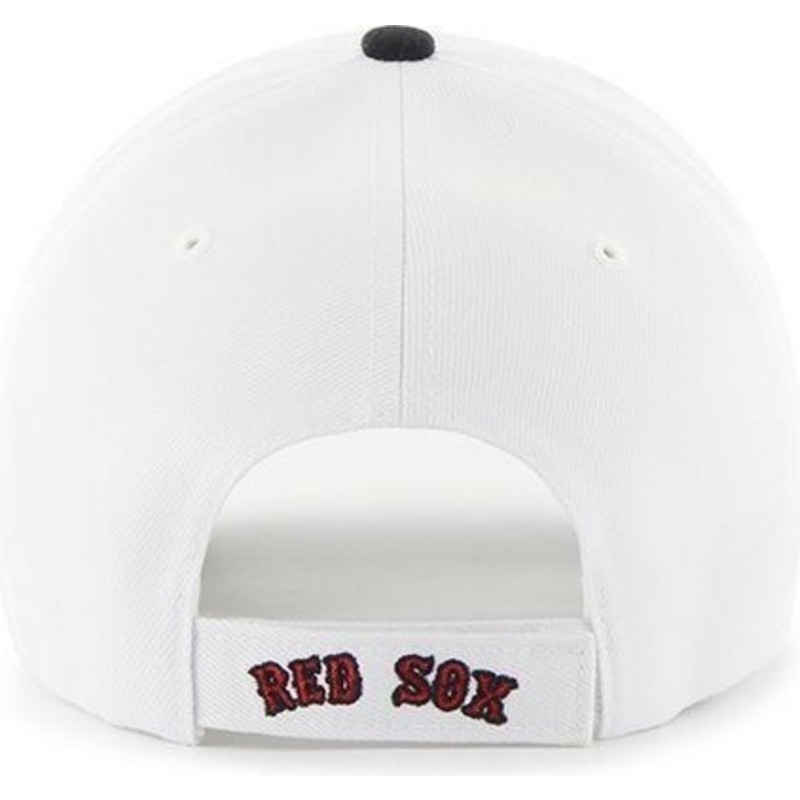 47-brand-curved-brim-mlb-boston-red-sox-white-cap-with-black-visor