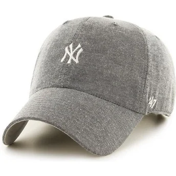 gra-keps-med-bojd-skarm-och-liten-mlb-new-york-yankees-logotyp-fran-47-brand