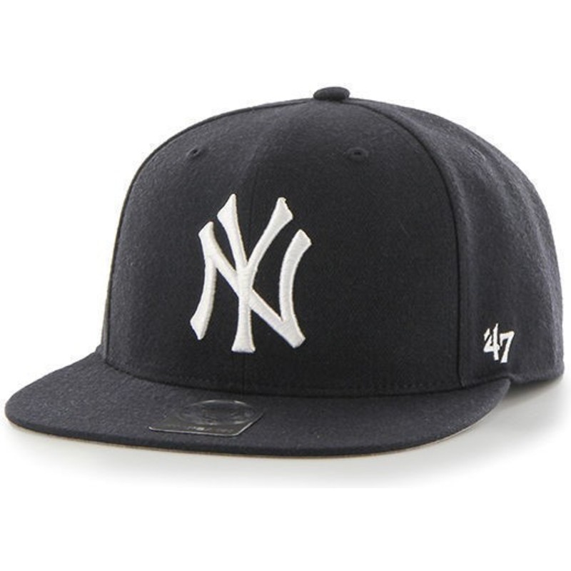 47-brand-flat-brim-youth-new-york-yankees-mlb-navy-blue-snapback-cap