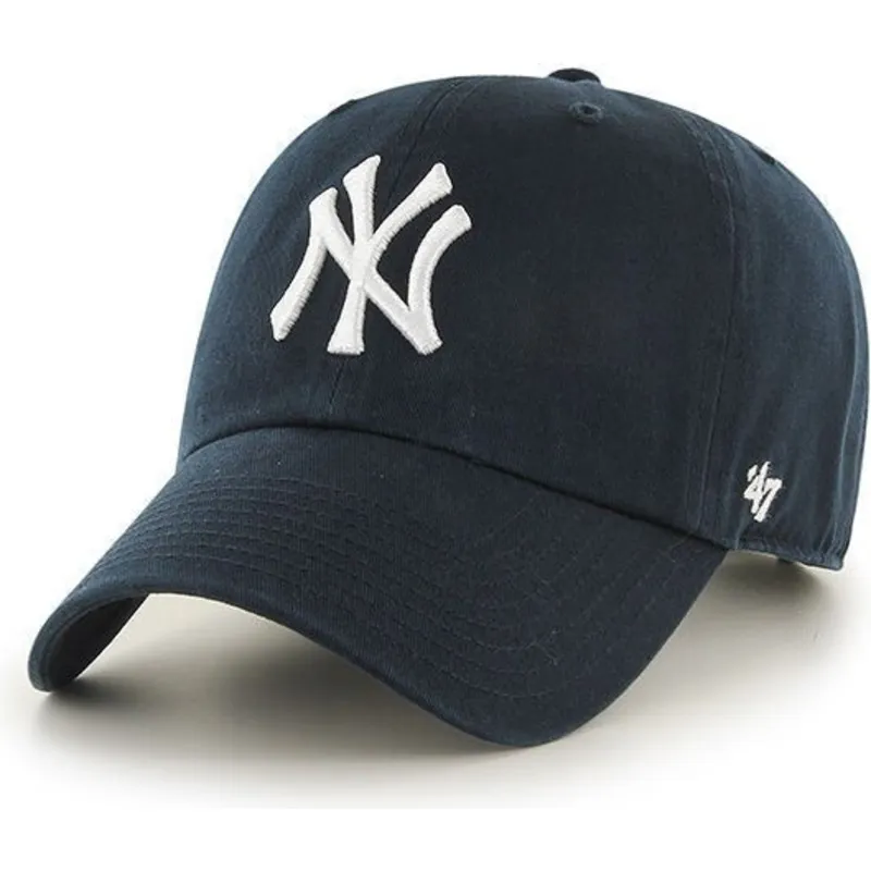 marinbla-kurvad-keps-new-york-yankees-mlb-clean-up-fran-47-brand