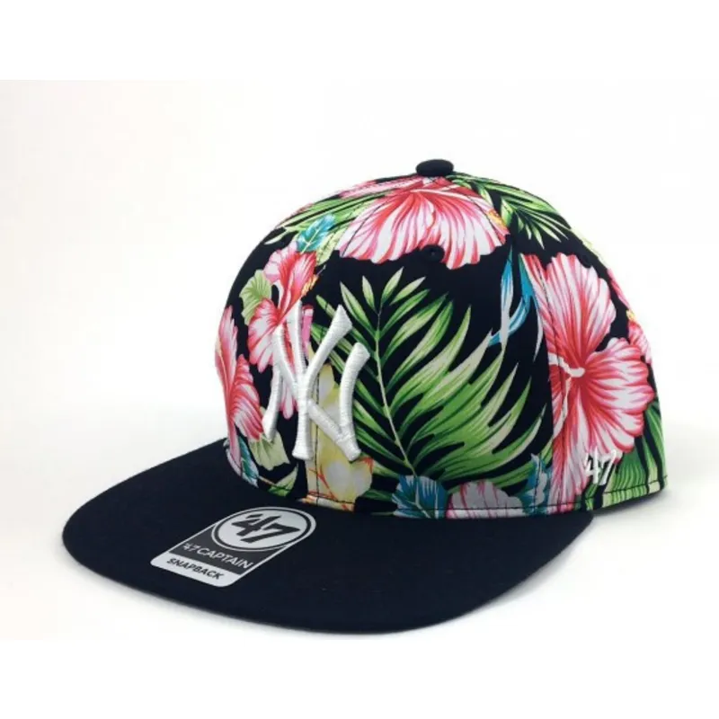 kepsar-plana-flerfargad-snapback-estampado-de-flores-fran-new-york-yankees-mlb-av-47-brand