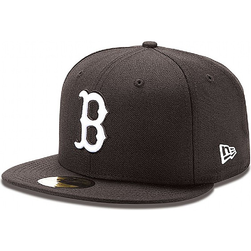 new-era-flat-brim-59fifty-essential-boston-red-sox-mlb-black-fitted-cap