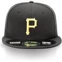 svart-justerbar-flat-keps-59fifty-authentic-on-field-pittsburgh-pirates-mlb-fran-new-era
