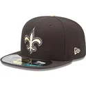 kepsar-plana-svart-justerad-59fifty-authentic-on-field-game-fran-new-orleans-saints-nfl-av-new-era