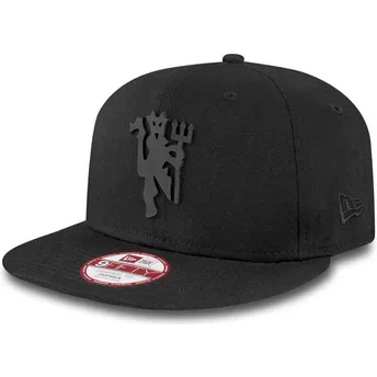 manchester-united-football-club-new-era-9fifty-black-on-black-svart-snapback-flat-keps