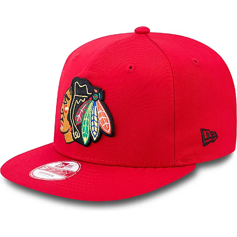 kepsar-plana-rod-snapback-9fifty-cotton-block-fran-chicago-blackhawks-nhl-av-new-era