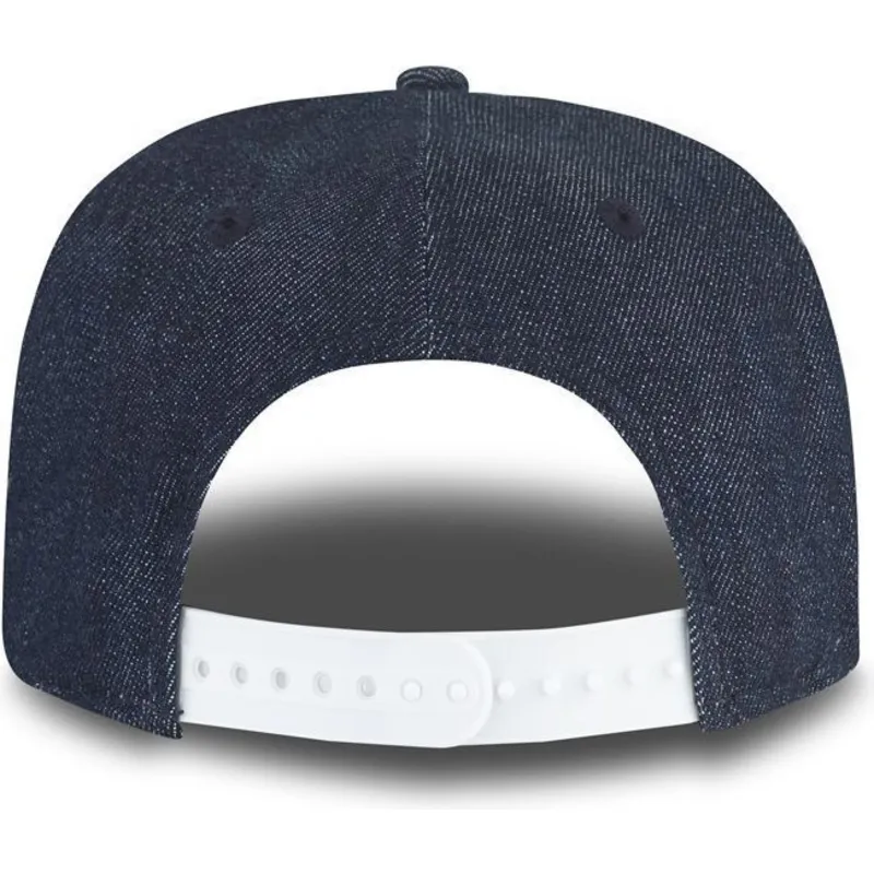 kepsar-plana-marinbla-snapback-for-barn-9fifty-essential-denim-fran-new-york-yankees-mlb-av-new-era
